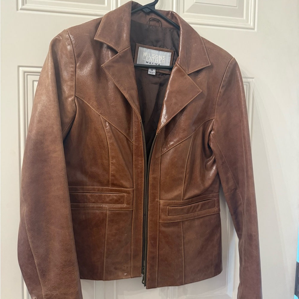 Wilsons Leather Tan Women's Leather Jacket